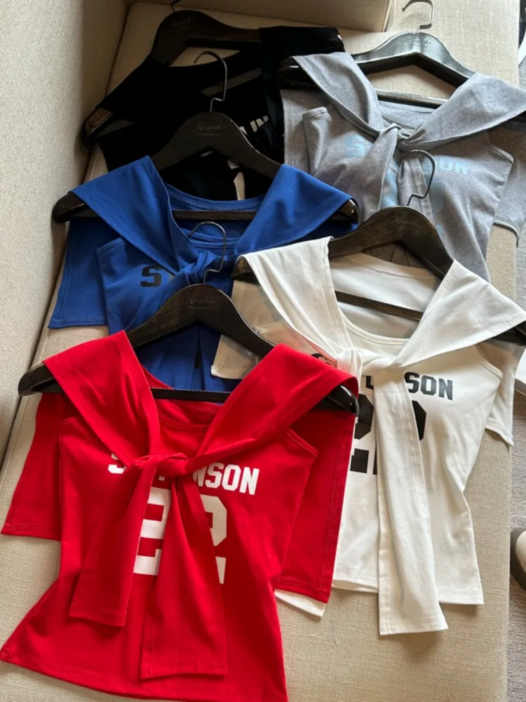 

American Style Short Crop Top Women's Summer New Version with Chest Pad Pure Desire Vest with Shawl Fashionable Two-Piece Set