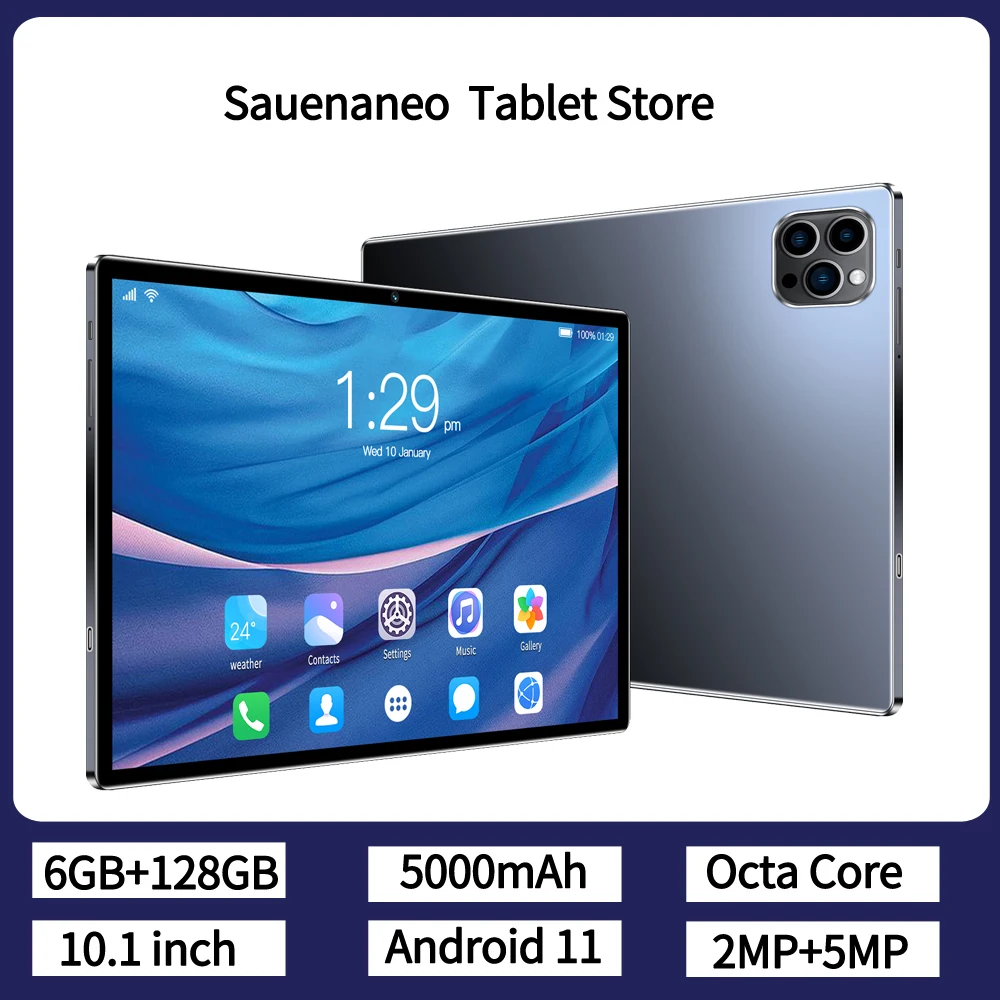 [Sauenaneo] Originele Nieuwe Android-Tablet 6Gb Ram 128Gb Rom 1280*800 Ips Dual Sim Dual Wifi 5000Mah Android 11