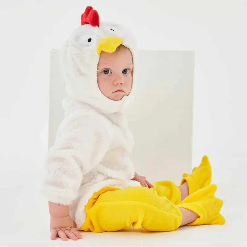 Umorden عيد الفصح الأبيض الفرخ زي طفل الفتيان الفتيات 3-18 متر الصوف رومبير بذلة مع أحذية فانتازيا فستان الحفلات