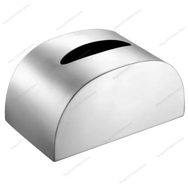 For Stainless steel tissue box, large capacity semi-circular storage box, tea table, home decoration ornament