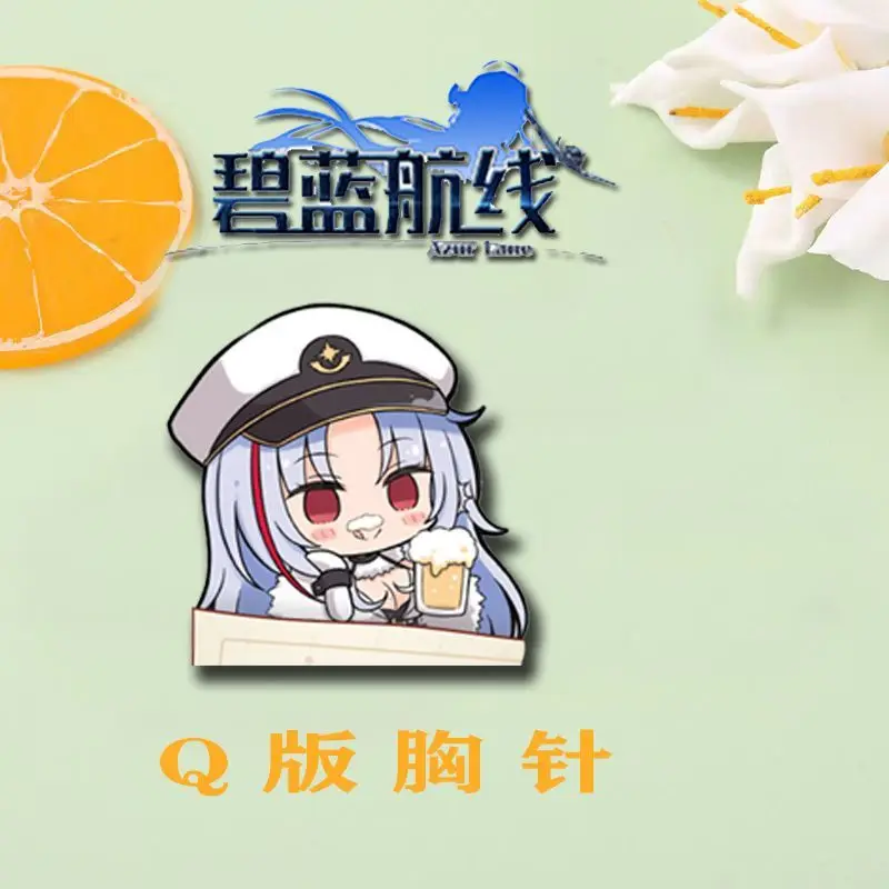 Anime Azur Lane Badge Brooch Pin USS Laffey Clothes Backpack Decoration Lapel Personalized Chest Tag