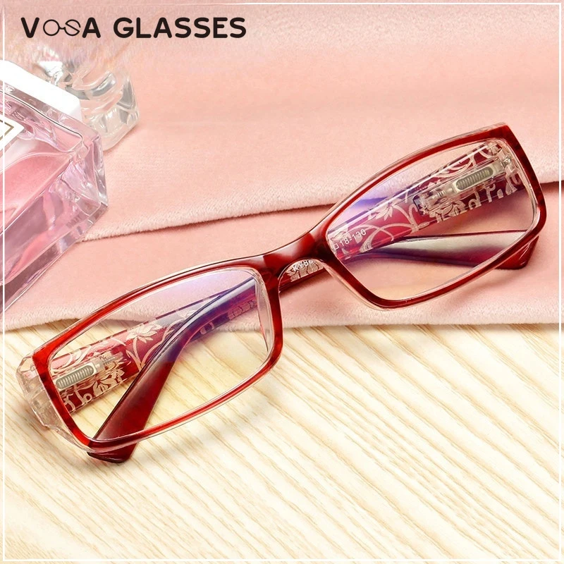 New Style Carved Reading Glasses Anti-blue Light Ladies Reading Glasses Spring Leg Women's Reading Glasses