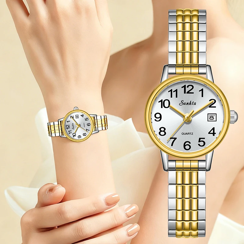 

LIGE SUNKTA Simple Sports Watches For Women Fashion Elegant Ladies Quartz Wristwatch Waterproof Chronograph Clock Women's Gift