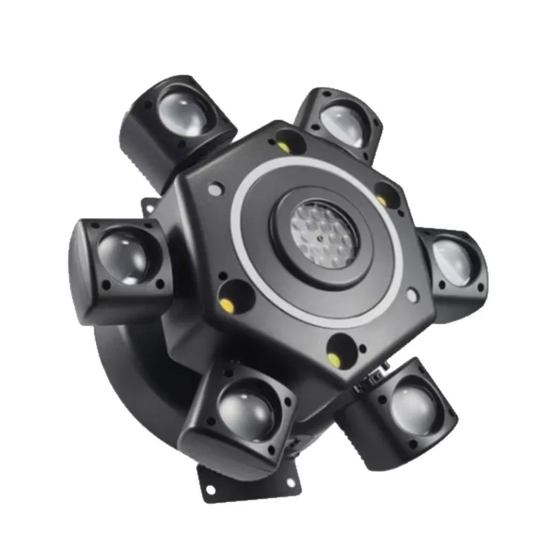 

The fifth generation of six-armed Little King Kong LED shaking head light, voice-activated laser, dance light KTV bar light