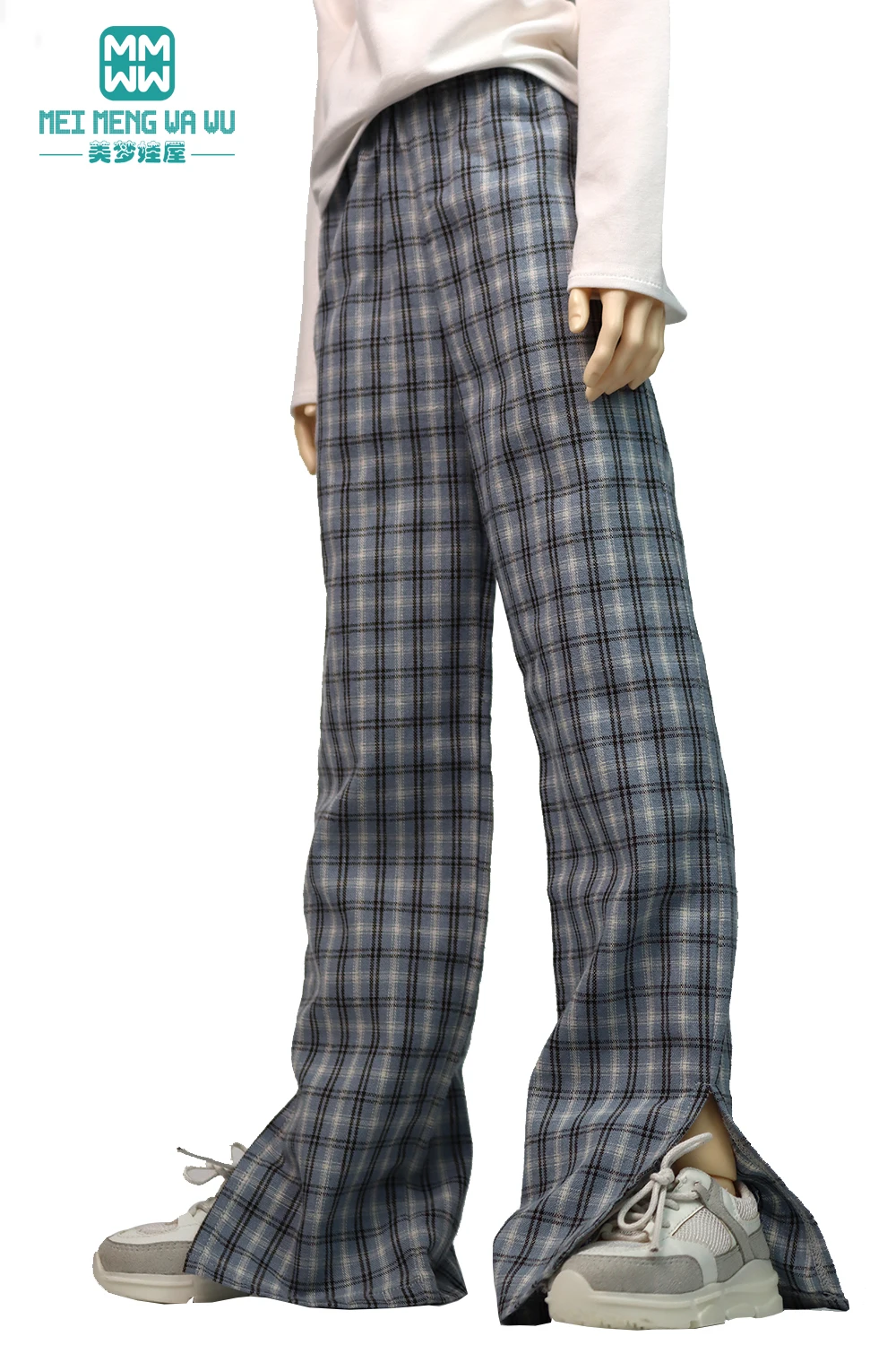 Se encaixa 68--70cm roupas de boneca bjd tio meninos calças casuais calças xadrez preto amarelo vermelho verde