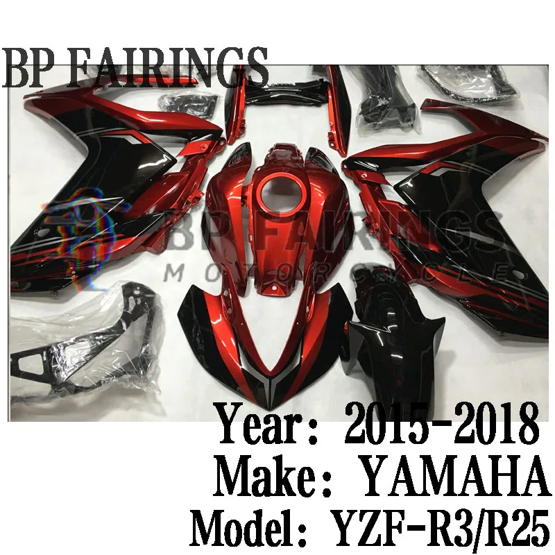 

NEW ABS Fairings Kit Fit For YAMAHA YZF R3 2015 2016 2017 2018 Bodywork YZF-R25 15 16 17 18 set Red Black