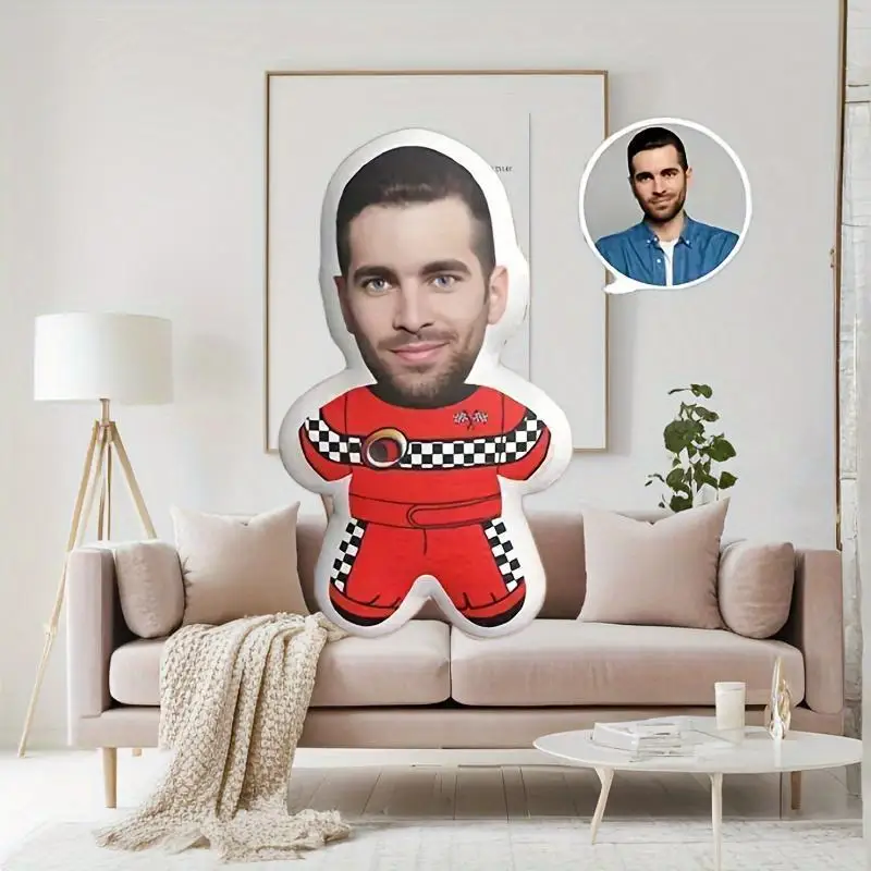 Trendy boy custom pillow personalized double-sided printing gift, suitable for family, friends, couples, birthdays, Christmas
