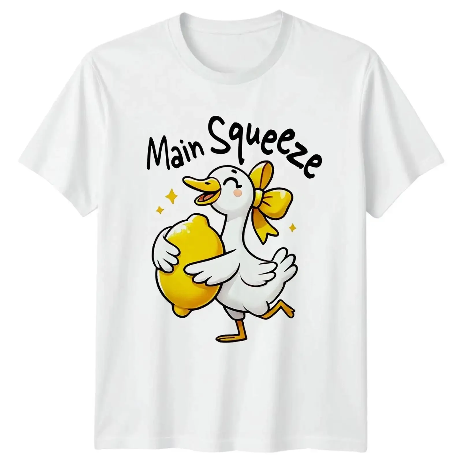 Main Squeeze Damen T Shirt süß Ente Zitrone Beziehung Humor Valentinstag vintage Washed Stretched designer clothes