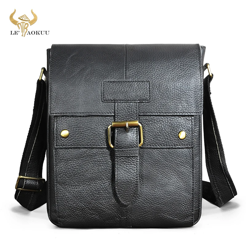 

Hot Sale Genuine leather Travel Shoulder crossbody Messenger Bag For Men Male Designer Mochila University Book School bag 8571