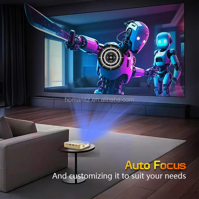S-230 High Quality Portable Android 13 Smart DLP Projector 4K & 1080P Mini Beamer with LED Lamp Built-in Battery Outdoor Home