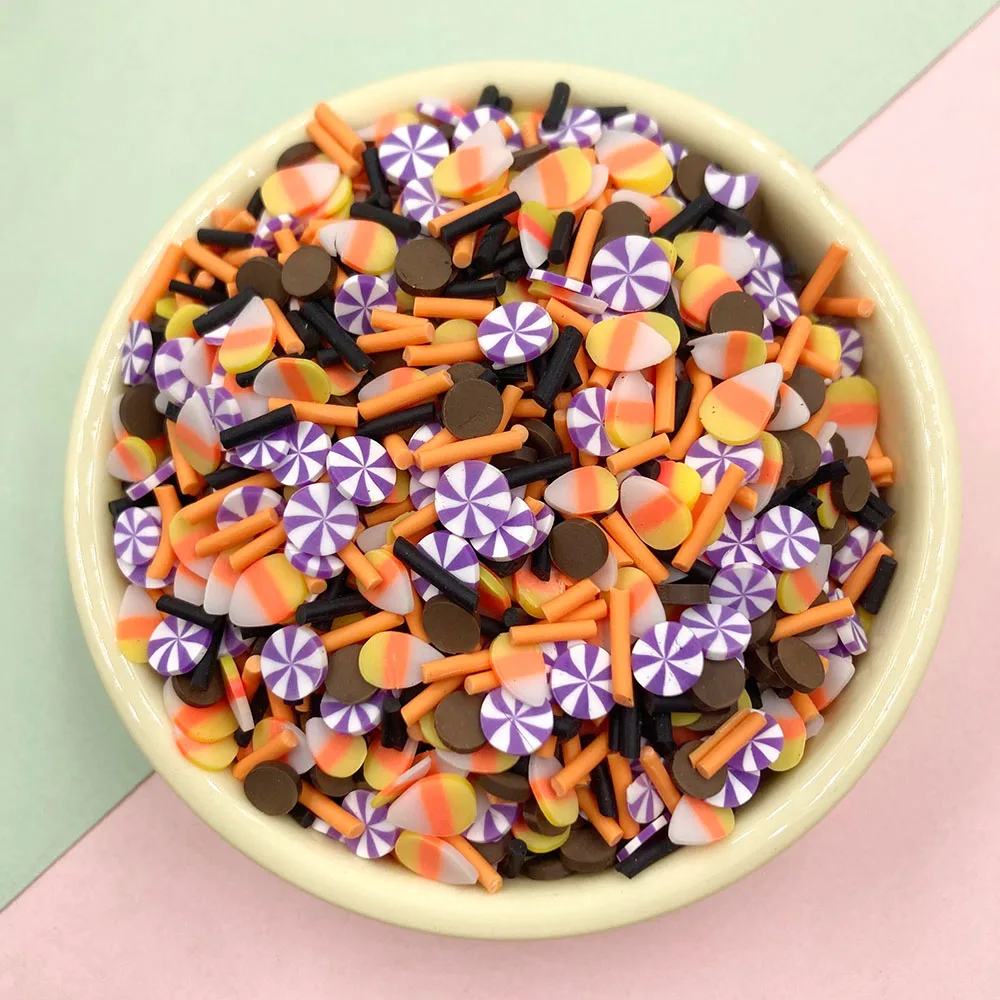 100g Corn Ice Cream Candy Slices Polymer Clay Sprinkles For Crafs DIY Making Nail Art Decoration Plastic klei Mud Accessories