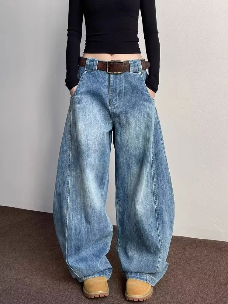 

Baggy Y2k Jeans Street Fashion Trend Jeans Women Harajuku Y2K New Hip Hop Joker Straight Wide-leg Pants Couple Casual Jeans 2025