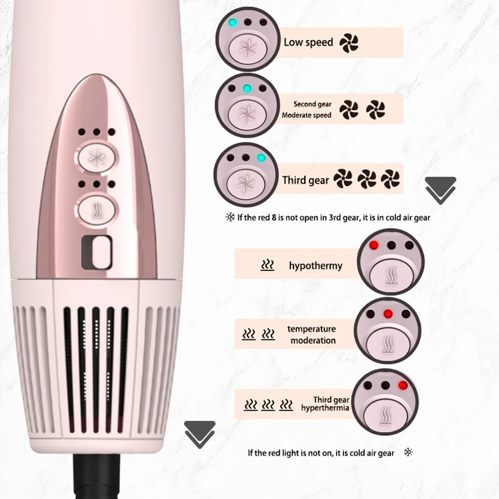 Best Seller Multi-Functional Detachable 5 in 1 High Speed BLDC Hair Dryer Straight Brush Hot Air Brush Hair Beauty Styling Tool