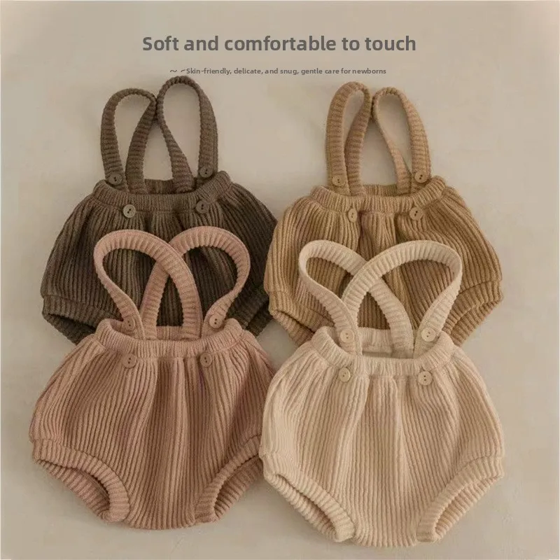 Newborn Baby Carrier Pants High Waist Cotton Short Pants Baby Bodysuit Spring Autumn Season Unisex High Quality Cotton Material