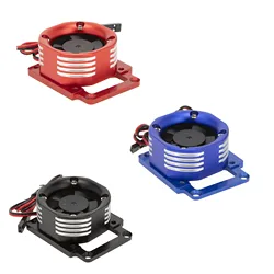 Aluminum Motor Heatsink with LED Colorful Heat Sink Cooling Fan for TRAXXAS 1/8 4WD SLEDGE MONSTER TRUCK-95076-4