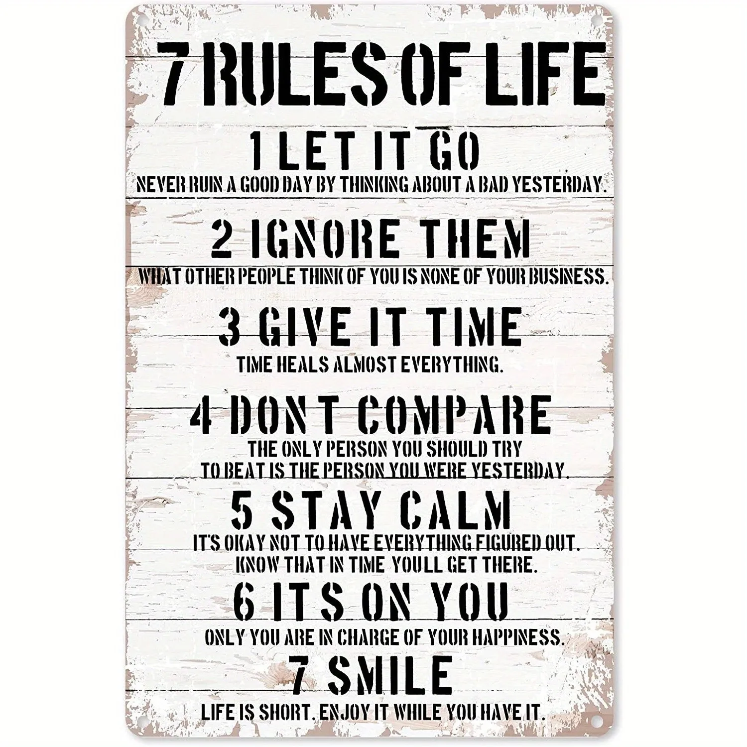 Inspirational Quotes Iron Label Wall Decoration Tin Metal Signs Home Décor 8x12