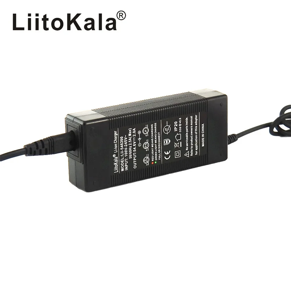 1-5pcs LiitoKala 13S 48V 2A Lithium-ion battery pack charger 5.5*2.1mm Universal 54.6V 2A AC DC Power Supply Adapter