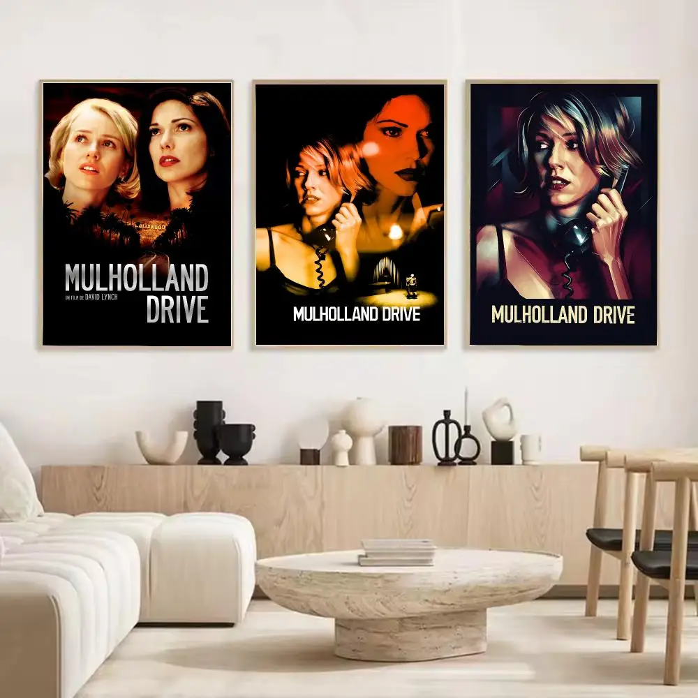 Movie Mulholland Drive Painting Calligraphy Stylish Canvas Poster Wall Art for Living Room Bedroom Cafe Office Decor Gift