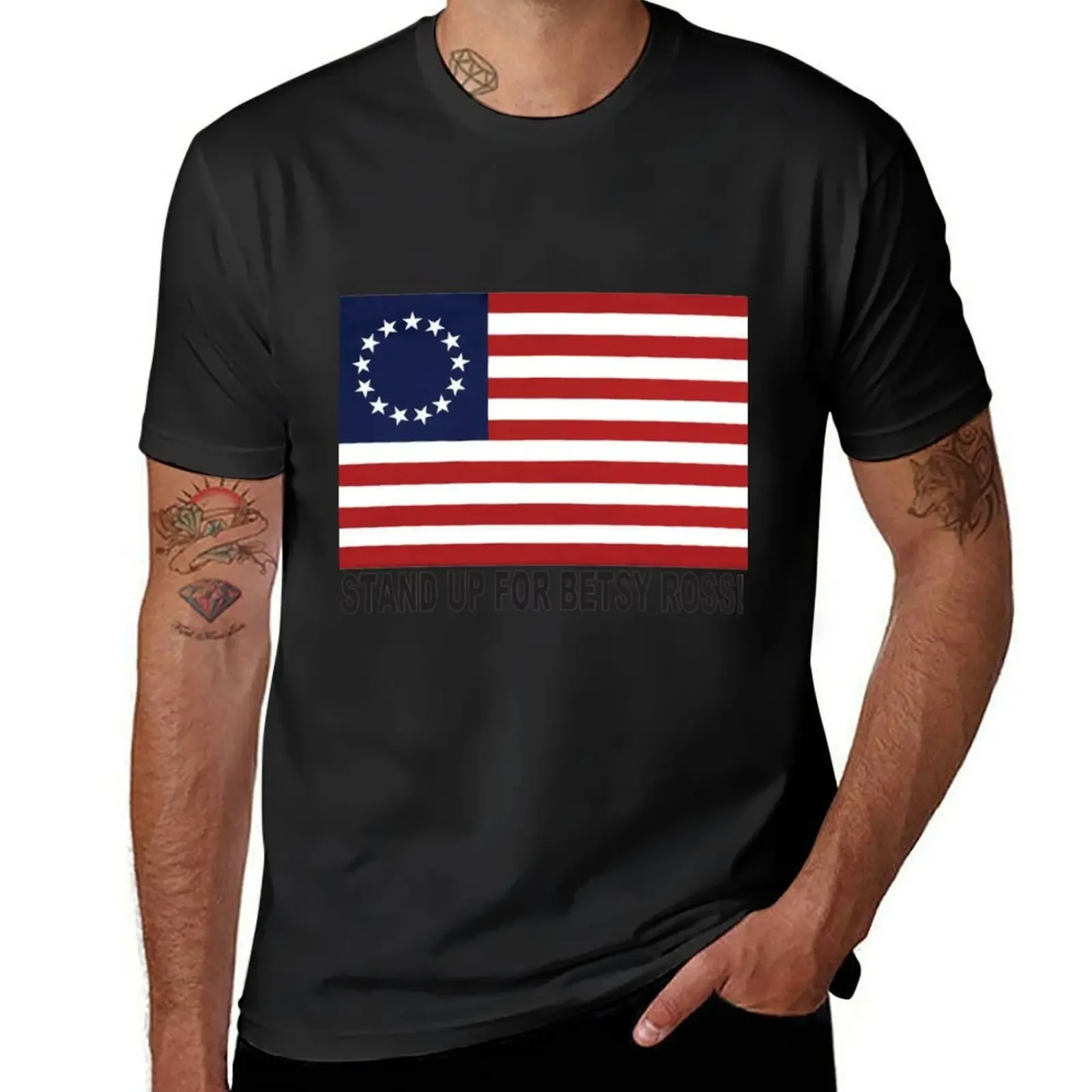 Stand up for Betsy Ross Rush Limbaugh T-Shirt Anime t-shirt vintage t shirts for men cotton