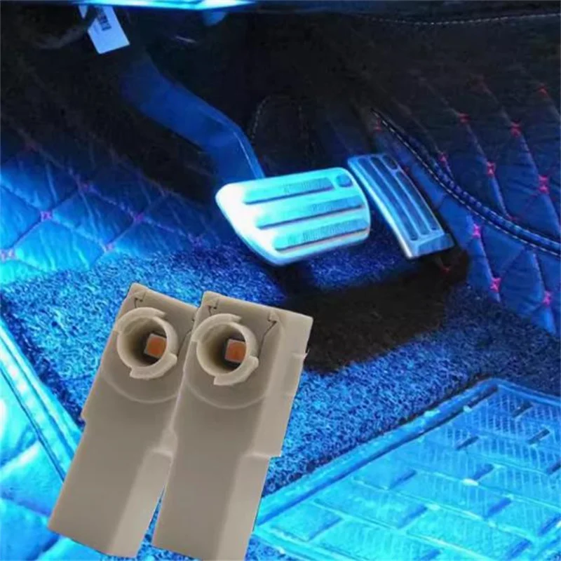 2x Car LED Footwell Atmosphere Lamp Illumination Interior Decor Light Connector Illuminator Footwell Lamp Car Light for Toyota