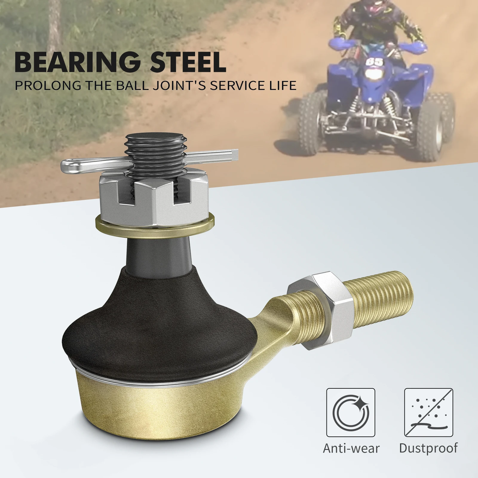 NICECNC für Yamaha Blaster 200 YFS200 1988-2006 Spurstangenkopf- und Kugelgelenk-Set aus Aluminium, ersetzt 1UY-23841-01-00, ATV-Zubehör – Detail 5