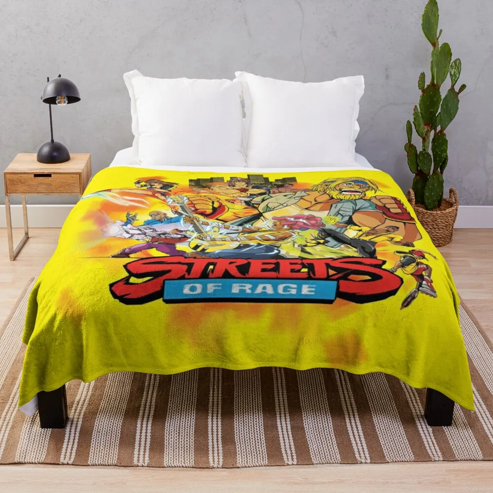 Streets of Rage Throw Blanket velor blankets