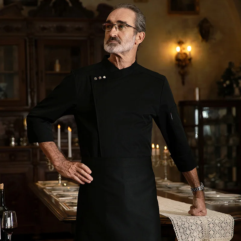 Abiti da lavoro per chef Manica lunga Autunno Inverno Ristorante Cucina Cucina occidentale Cucina Catering Mensa Cottura Torta Pane Clothi