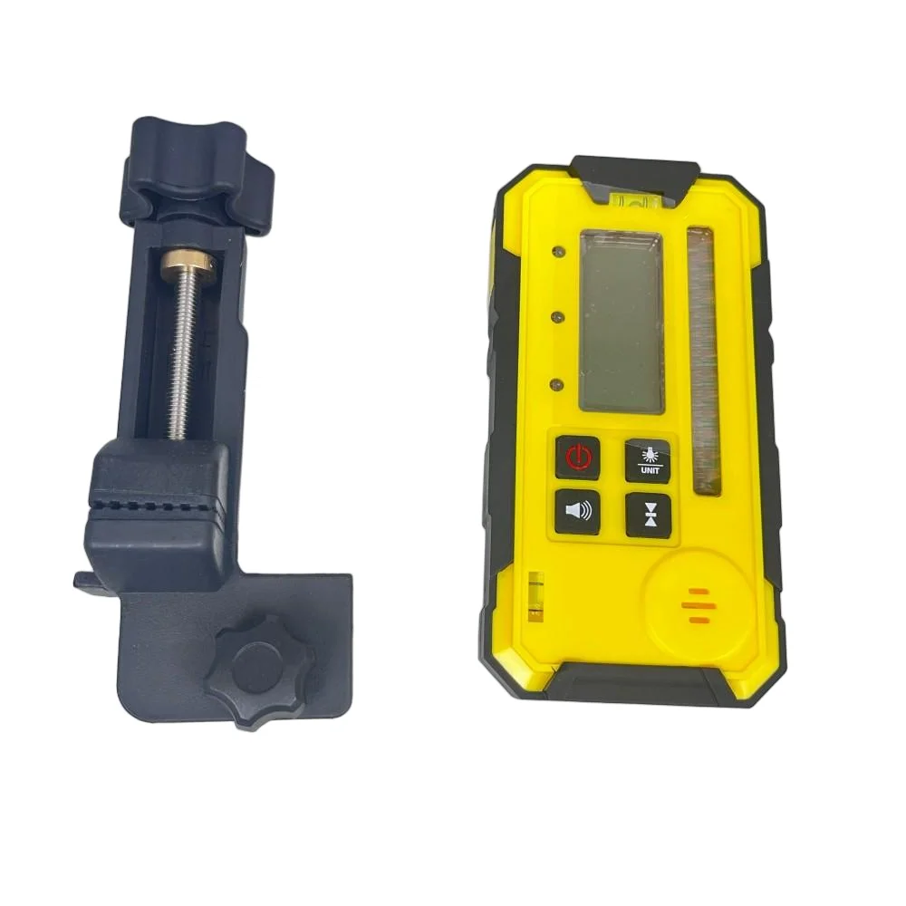 FUKUDA FD17 Laser Level Detector Green and Red Laser Lines Receiver with Two-Sided LED & Clamp