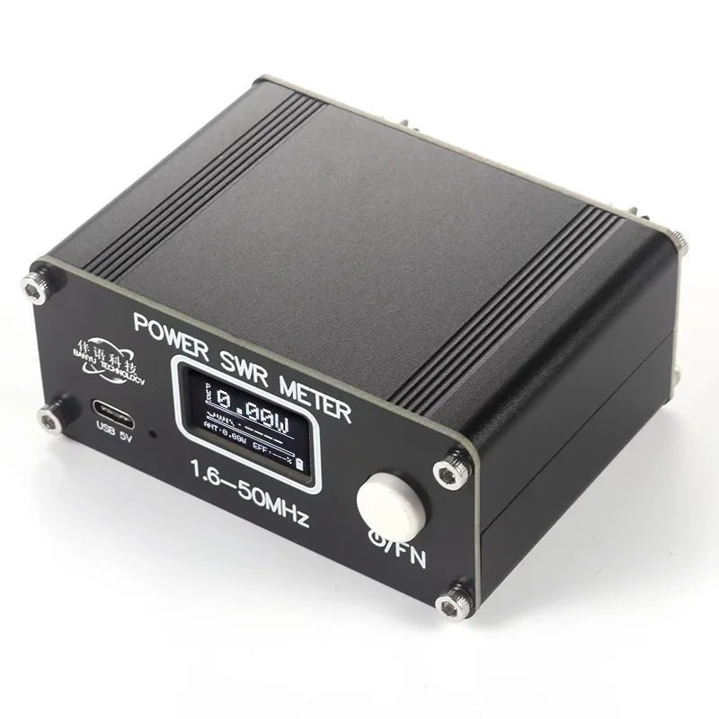 1.6-50MHz 0.5W-200W HF Shortwave Power SWR Meter Pro HF PWR SWR Meter with 1.29 Inch OLED + 50 Hours Battery - view 2
