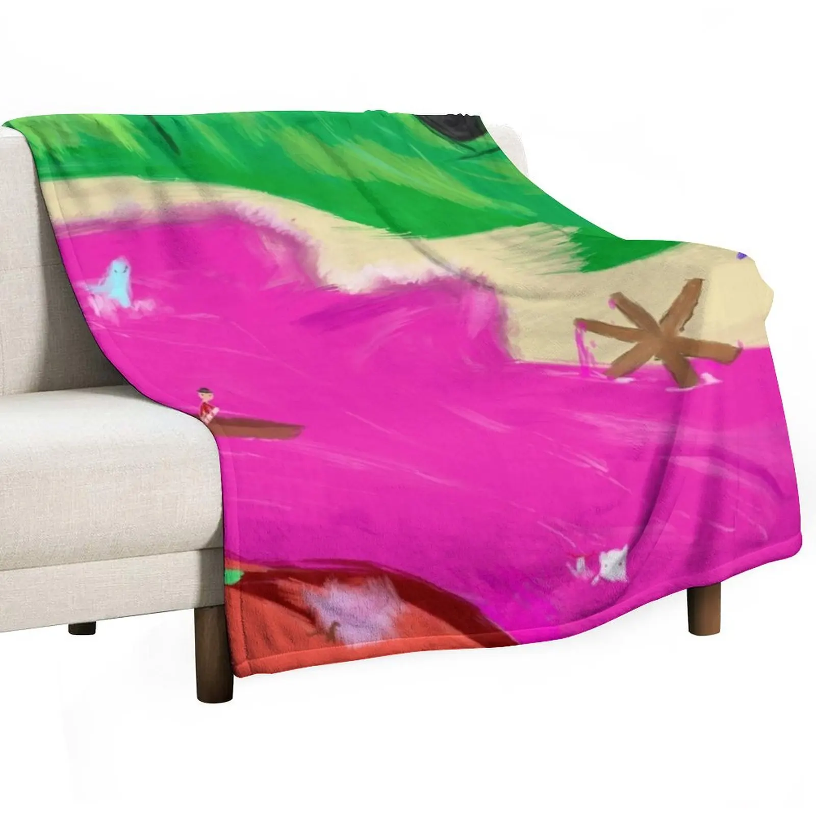 The Great Gumdrop Falls Throw Blanket Faux Fur Soft Warm Blanket for Bed
