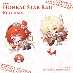 New Honkai: Star Rail Game Mydeimos Tribbie Pendant Keychain Cute Cartoon Anime Keyring Backpack Jewelry Cosplay Gift Badge