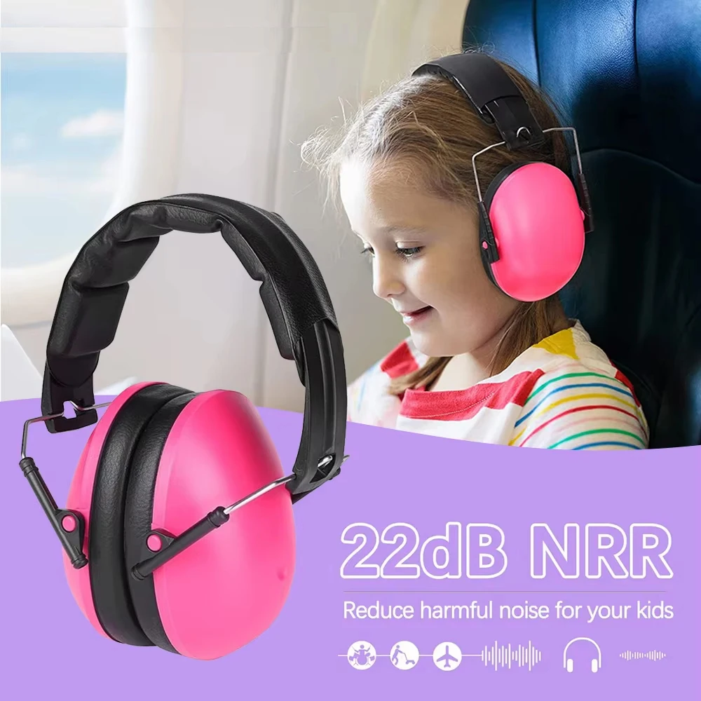 New Upgrade Sponge Adjustable Kids Child Baby Earmuffs Hearing Protection Ear Defender Noise Reduction Safety for Sport Shooting
