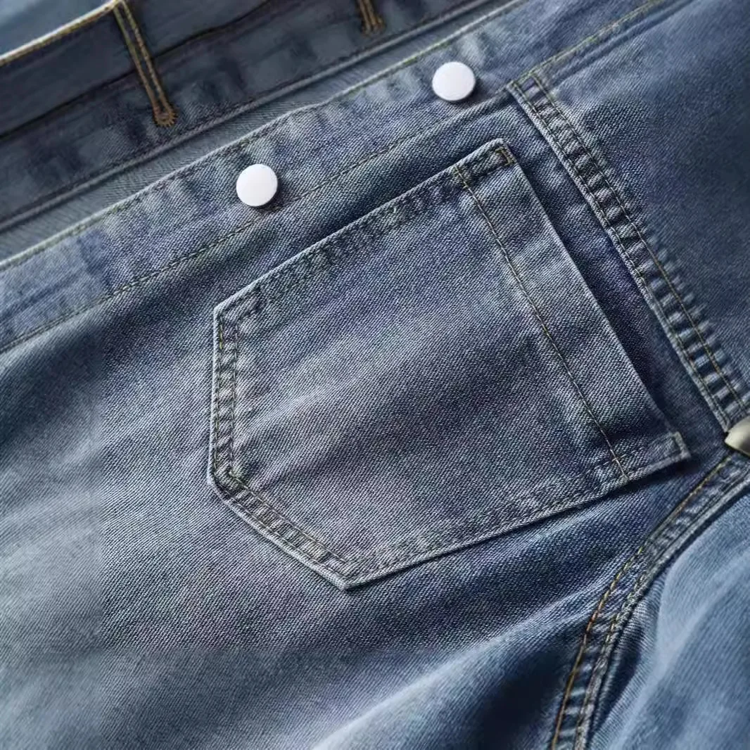 Denim jas dames jassen korte bovenkleding zakken enkele rij knopen kraagvorm 2025, herfst streetwear noodlijdend gewassen
