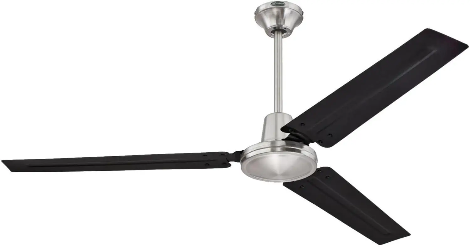 

7800300 Jax Ceiling Fan, 56-Inch, Brushed Nickel Black Blades