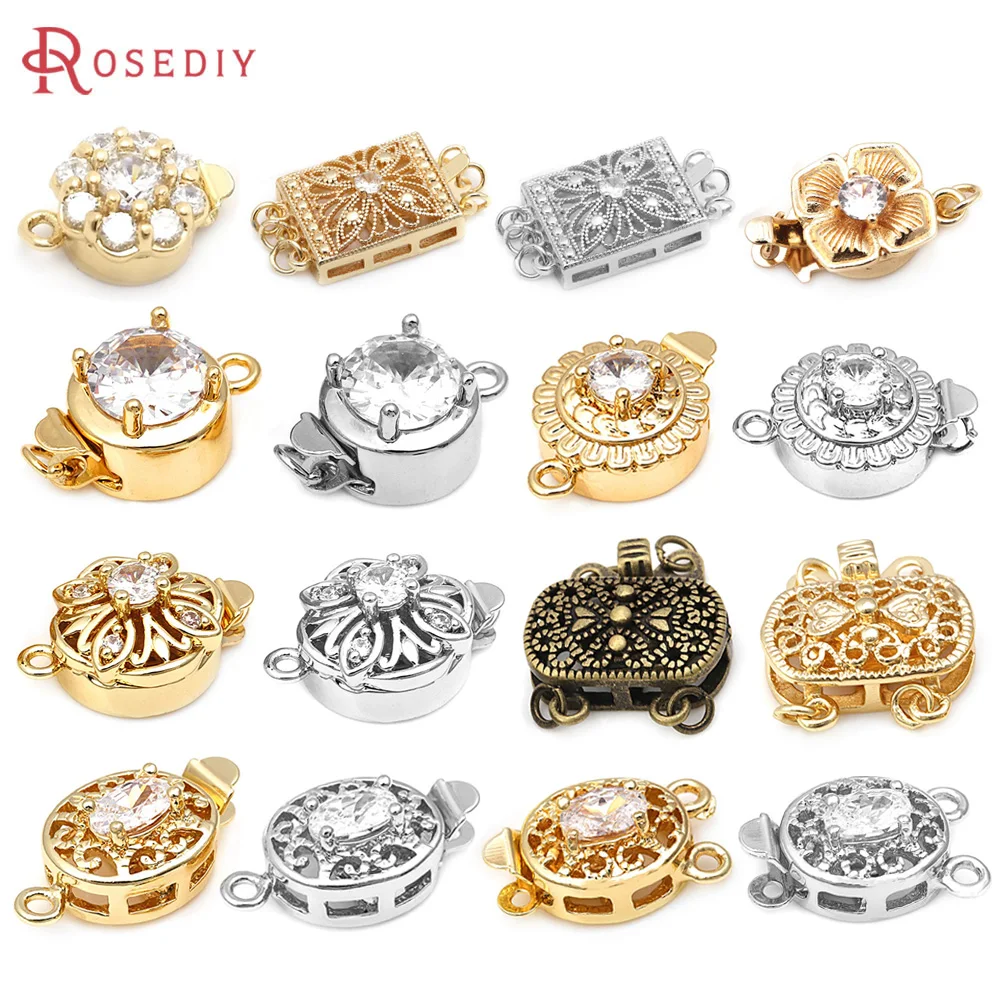 18K Gold Color Round Rectangle Shape Necklaces Connect Clasps High Quality Diy Accessories Jewelry Rosediy Official Website