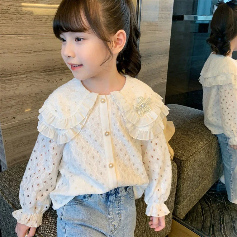 

Girls Baby's Coat Blouse Jacket Outwear 2022 Pearl Spring Summer Overcoat Top Party Sport Christmas Outfit Children's Clothing