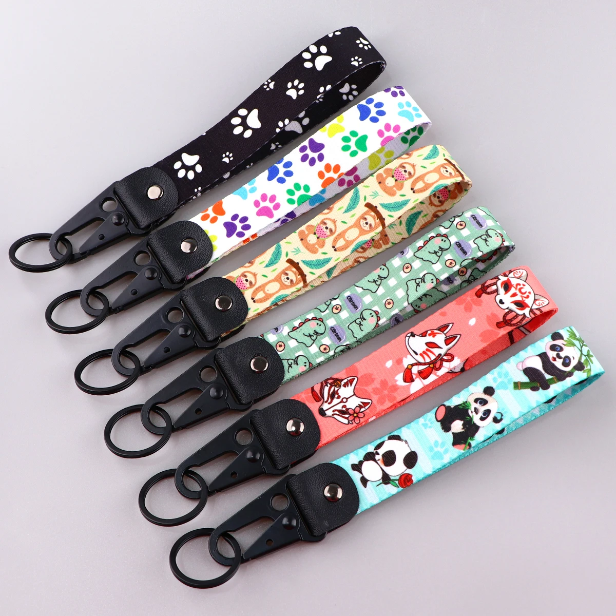 Cute Cartoon Sloth Dinosaur Keychain for Motorcycles Men Women Key Fobs Holder Key Ring Key Tag Bags Accerssories Gifts image 6