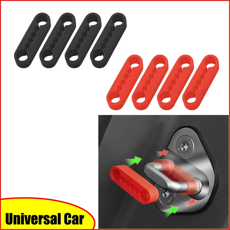 Couvre-serrure de porte de voiture en silicone universel, amortisseur de chocs, insonorisant, anti-vibration, anti-rayures pour Tesla