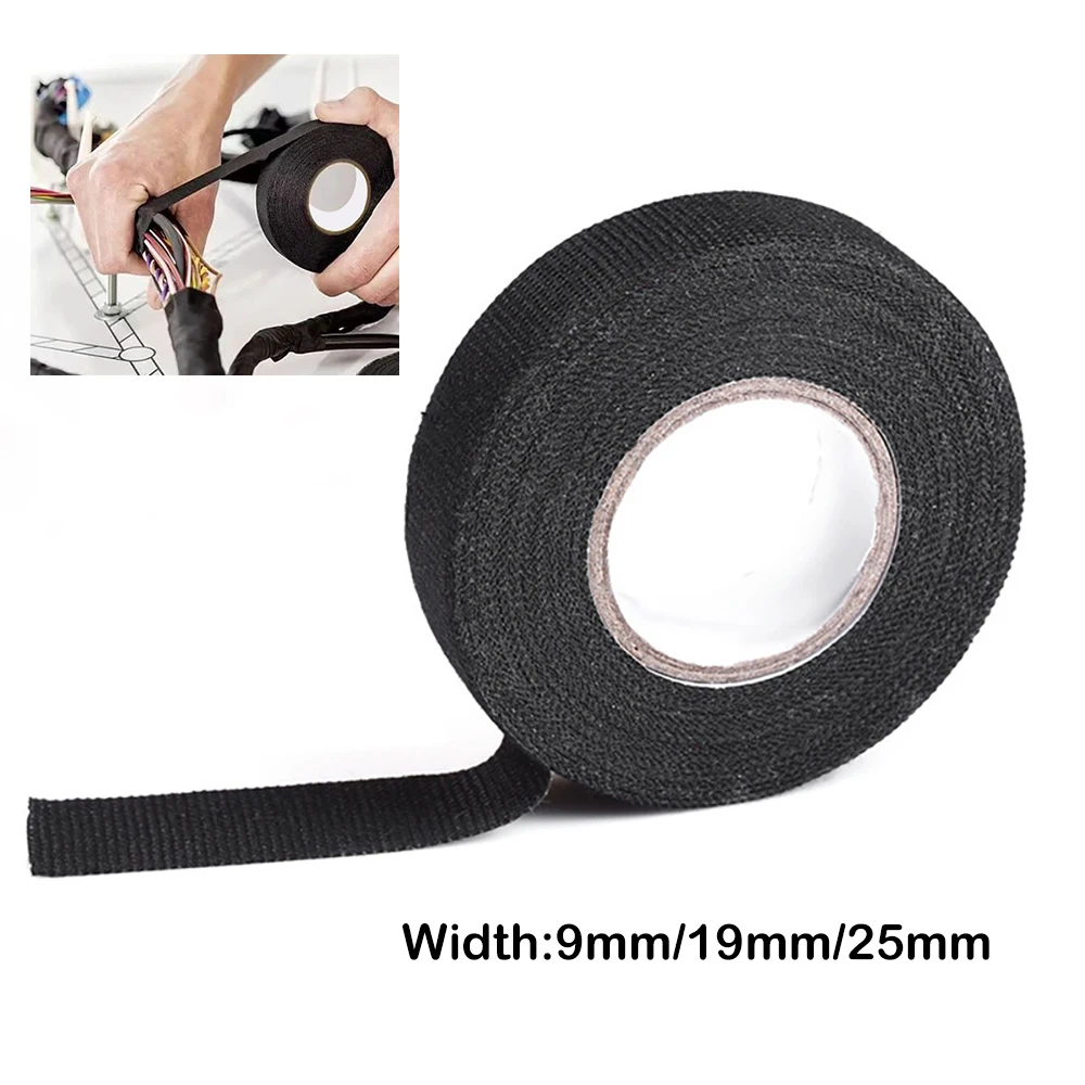 

Wiring Harness Tape Adhesive Heat Proof Noise Reduction Fleece Wire Harness Cloth Tape for Automotive Electrical Wire Protection