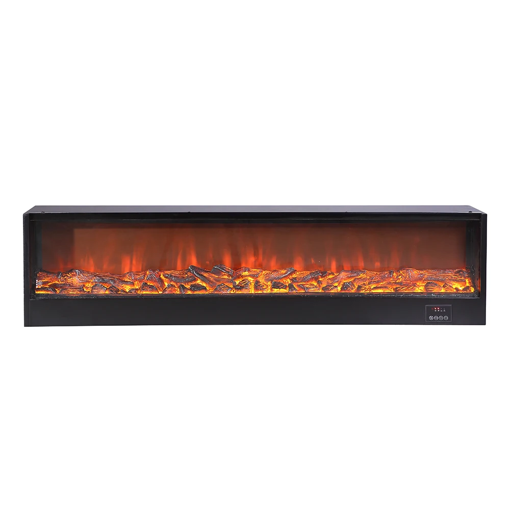 

Modern 1500W Electric Fireplace Remote Control WiFi App Control Embedded Landscape Steel Design Indoor Outdoor Use Home Hotel