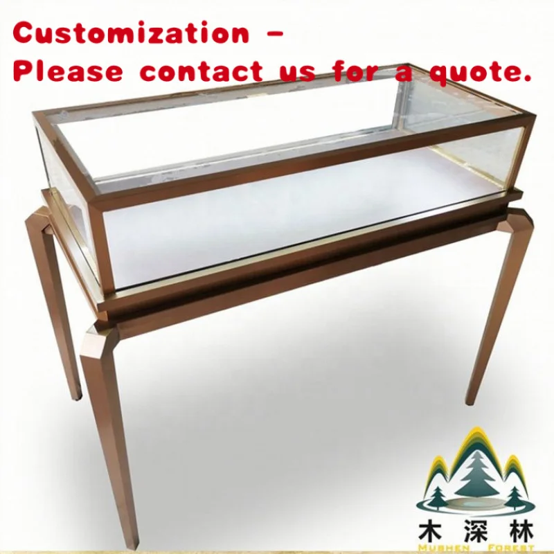 

custom.Jewelry Display Cabinet Luxury Glass showcase Counter Shop Furniture Jewelry Display and Sales