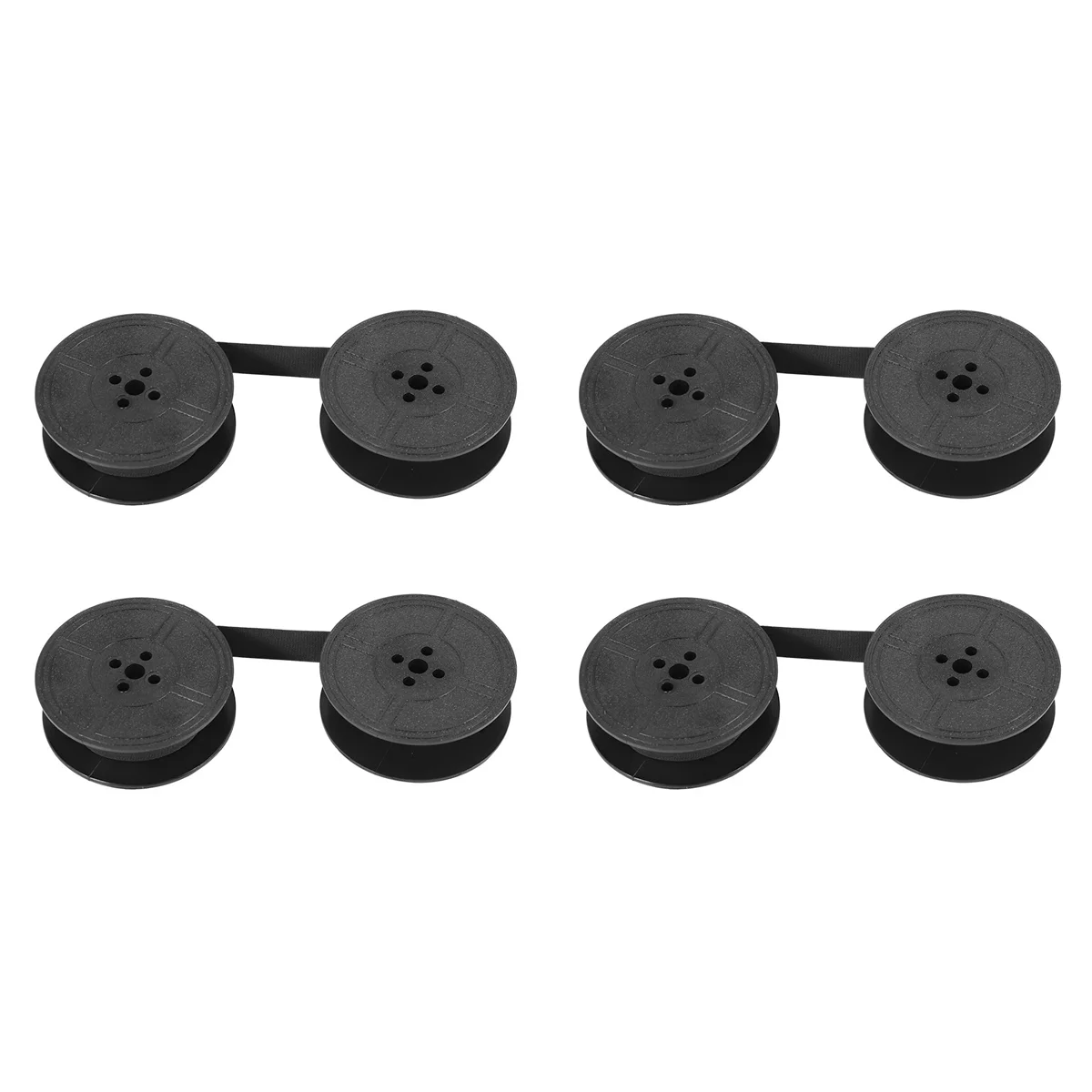 4 Pack Typewriter Ribbon Twin Spool Typewriter Ribbon Ink Twin Spool Ink Replacement Part for Most Typewriter(Black)