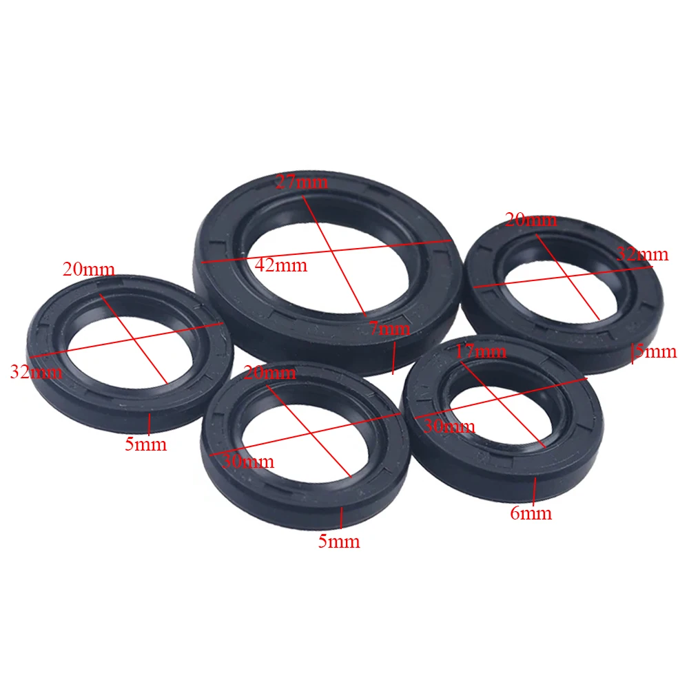 Rubber Engine Oil Seal Set for ATV 4 Stroke GY6 49CC 50CC 60CC 80CC GY6 139QMB 1P39QMB 147Q view 2