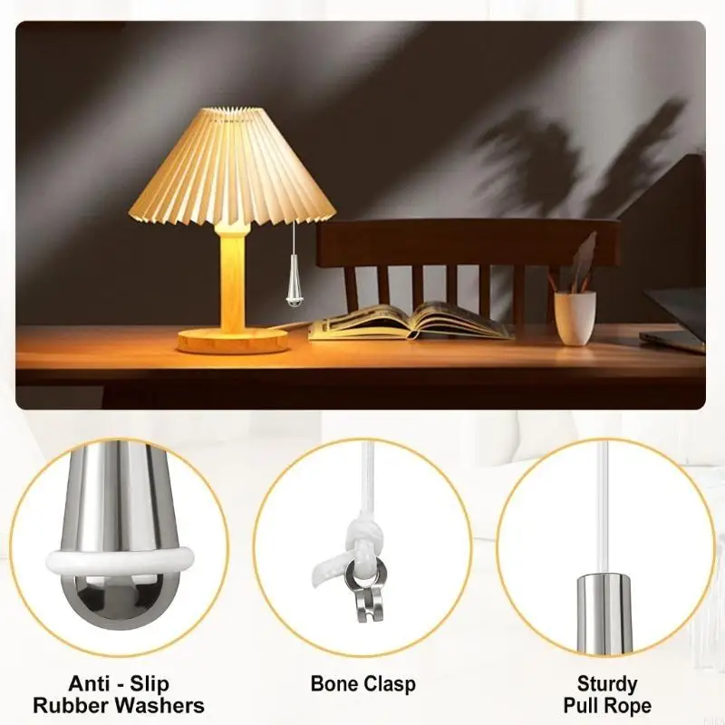 Metal Ceiling Fan Rope Pendant Adjustable Lamp Switches Bathroom Bedroom Lighting Decoration Easy Replacement Part