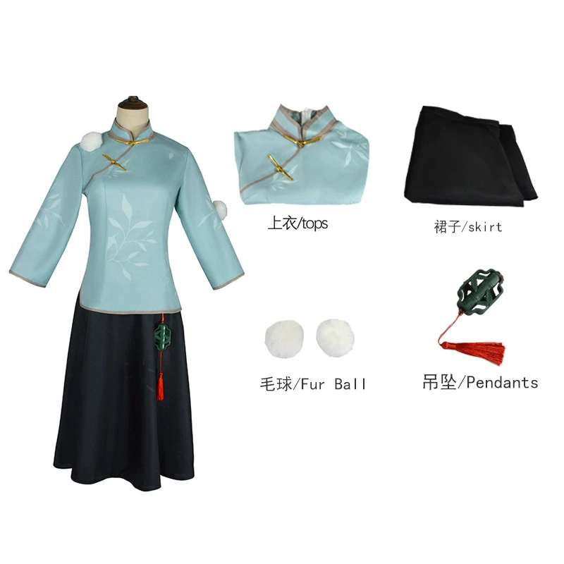 Jogo identidade v qi shiyi cosplay trajes anticareiros moda feminina menina chinesa saia superior halloween role play outfit