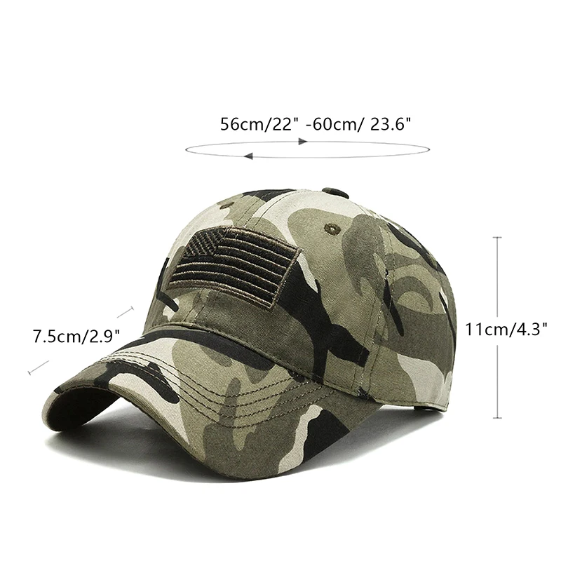 2024 New Designer Men\'s Military Tactical Baseball Cap Camouflage  Bone Black Green Hunting Hats For Men Casquette Homme