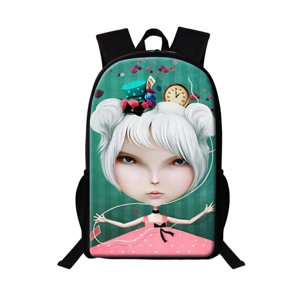 Princess Printing Girl School Backpack Women Cartoon Travel Bagpack Children 16 Inch Bookbag Female Multifunctional Backpack