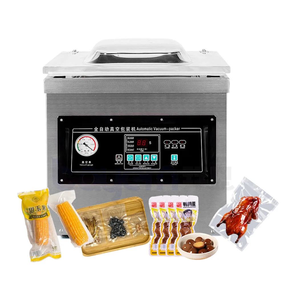 

Single Chamber Vaccum Sealer Food Meat Vaccum Packing Machine Commercial Vacuum Packaging Machine For Seafood