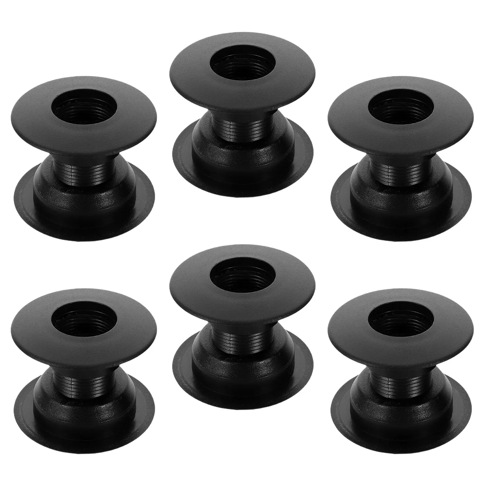 

6Sets Tabletop Football Machine Accessories Foosball Bushings Black Plastic Bearing Rods Replacement Parts Football Board