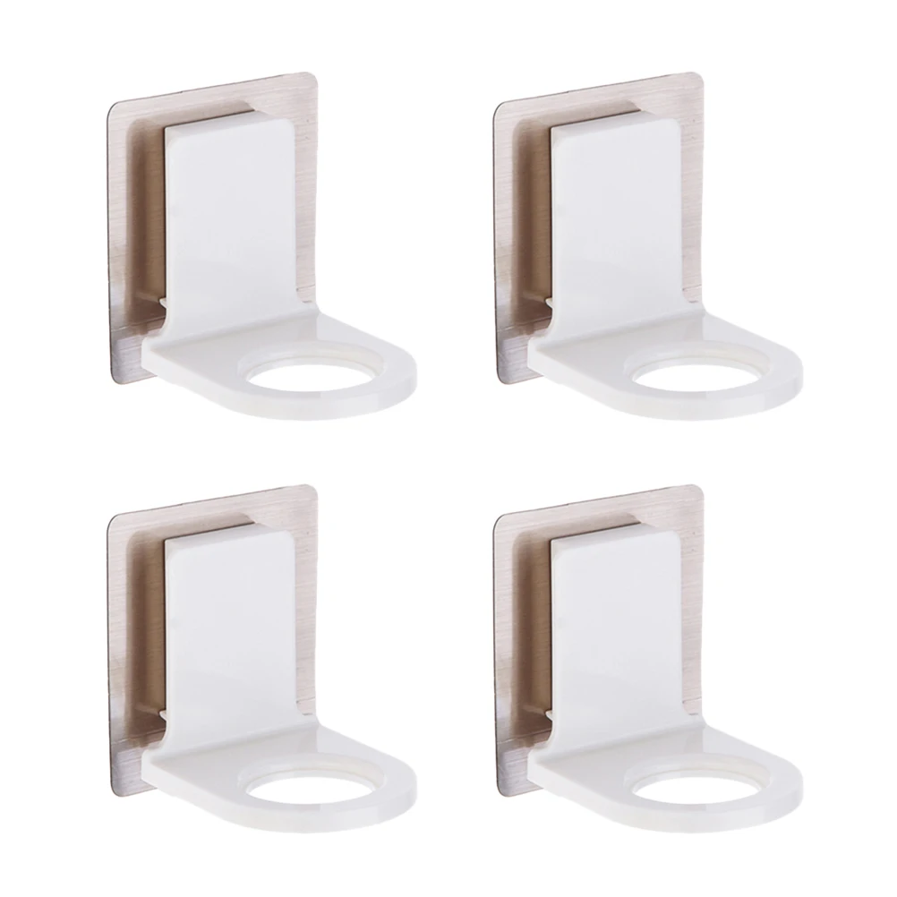 

4pcs Bottle Clamp Wall Mounted Self Adhesive Dispenser Holder Liquid Soap Shower Gel Rack Waterproof Strong Hold Easy